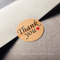 Custom Roll Adhesive Happy New Year Thank You Cards Kraft Paper Christmas Gift Sticker Printing Labels